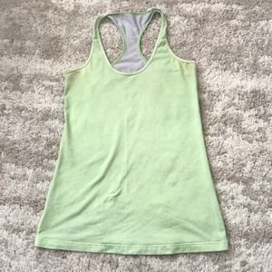 Lululemon green polka dotted tank